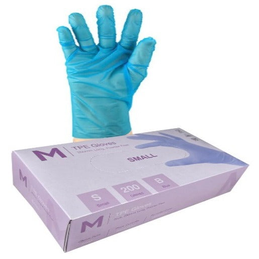 TPE powder free gloves Blue - CornerBox