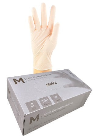 Latex Examination Gloves Powder Free White - CornerBox