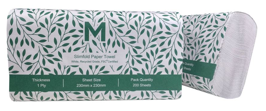 Recycled Slimfold Paper Towel 1 Ply - CornerBox