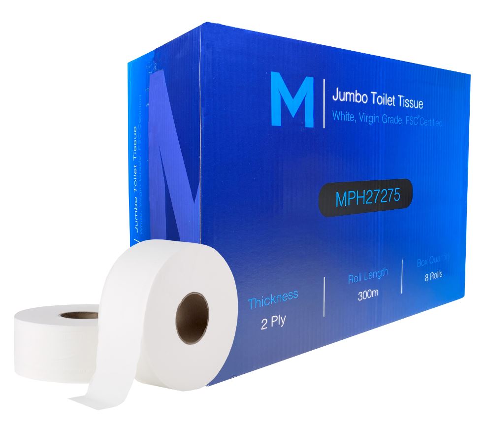 Virgin Jumbo Toilet Tissue Boxed 2 Ply - 300m - CornerBox