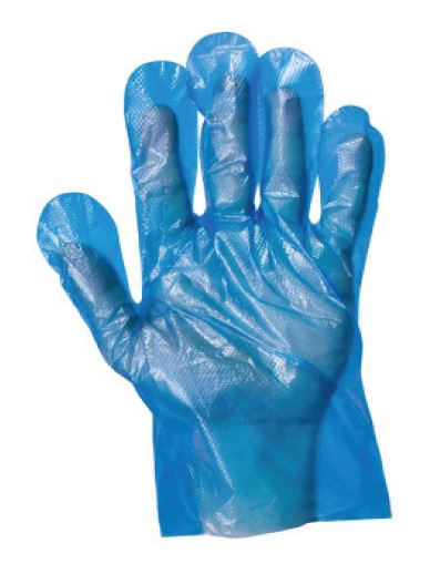 Polyethylene Gloves Blue - CornerBox