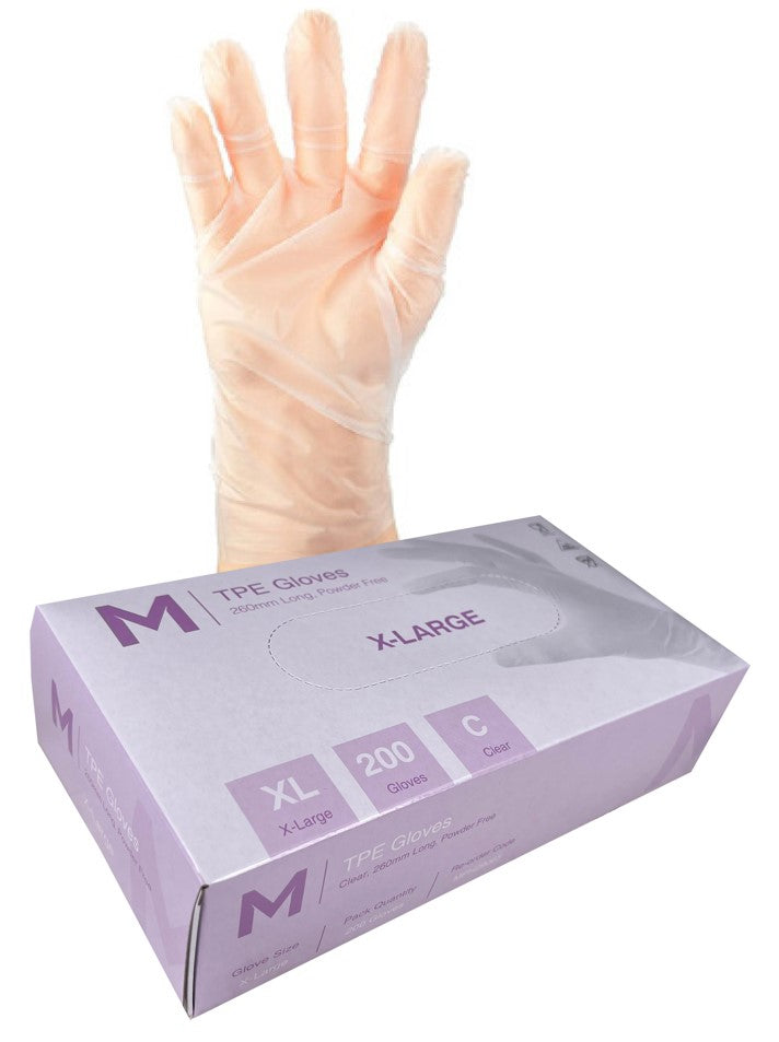 TPE Powder Free Gloves Clear - CornerBox