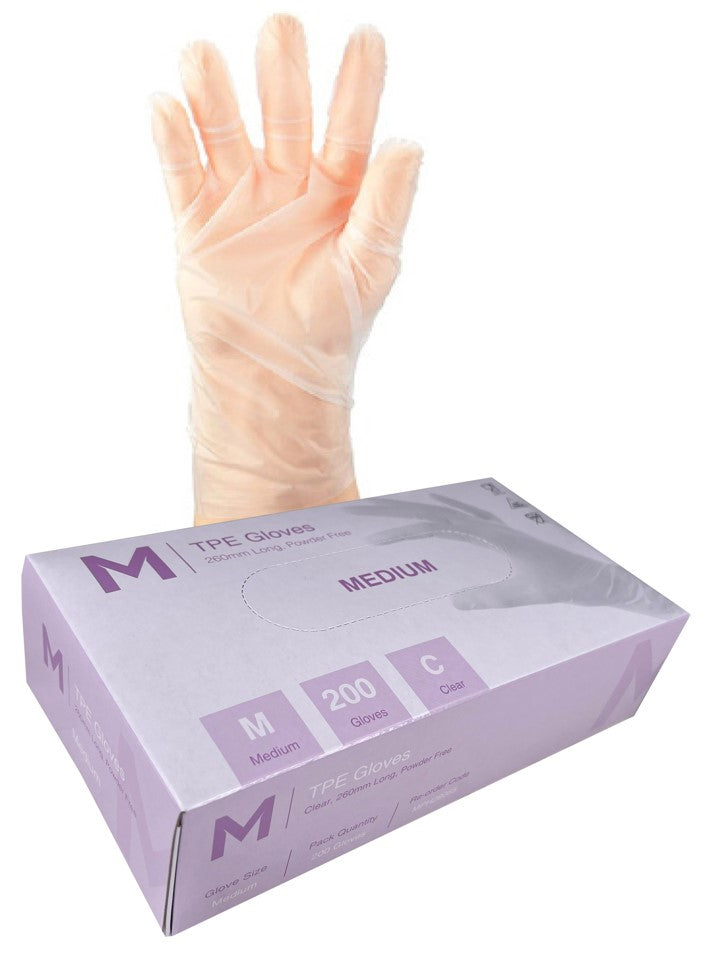 TPE Powder Free Gloves Clear - CornerBox