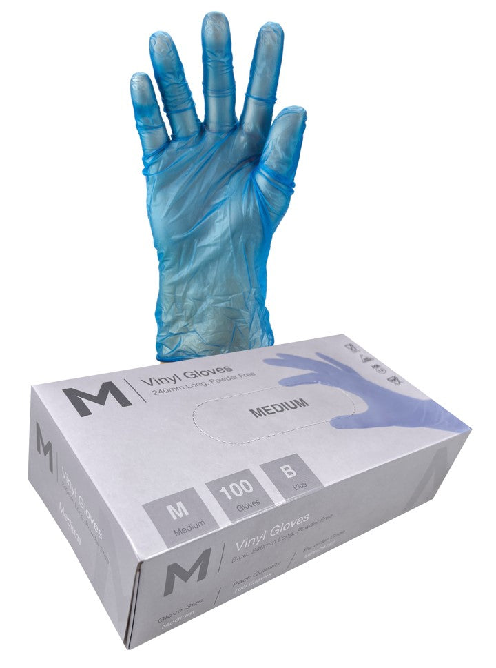 Vinyl Gloves Powder Free Blue - CornerBox