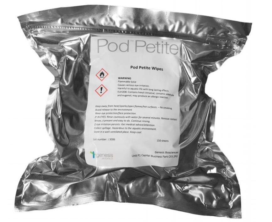 Pod Petite Fragranced Wipes - White - CornerBox