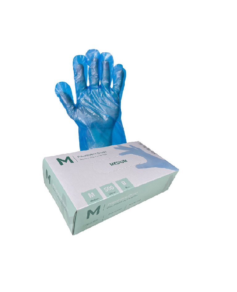 Polyethylene Gloves Blue - CornerBox